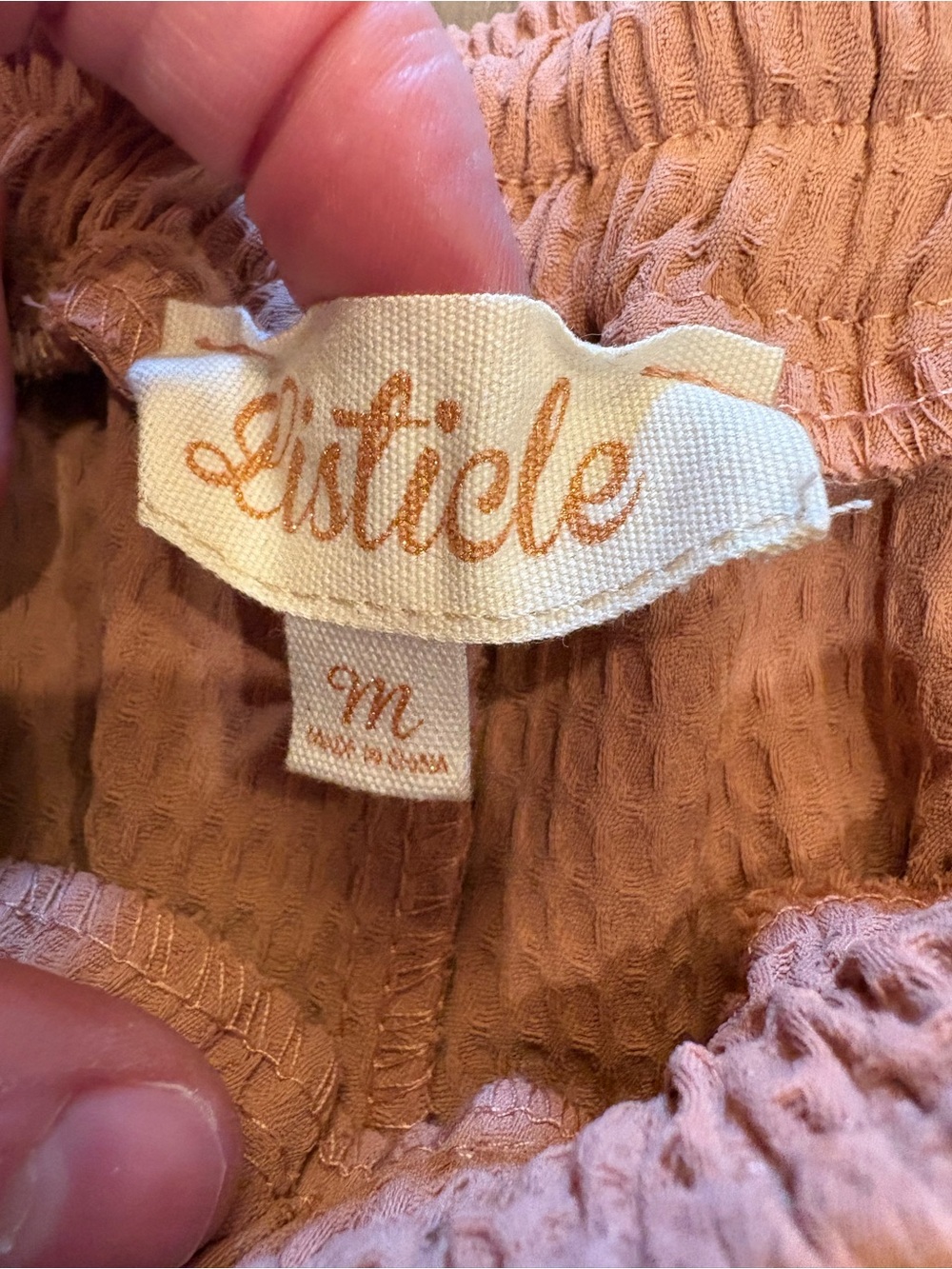 Listicle $38 Waffle Knit Drawstring High-Waist Shorts M Resortwear Comfy - Picture 6 of 9